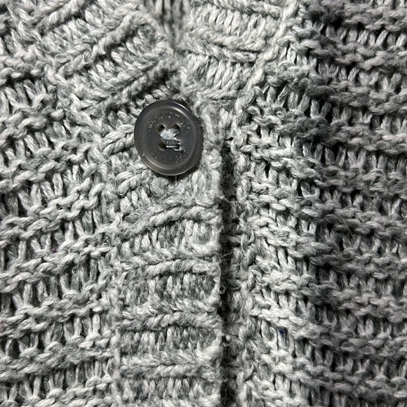 Abercrombie Est 1892 Kids V Button Down Knit Cardigan Size Large, Gray - Picture 4 of 7